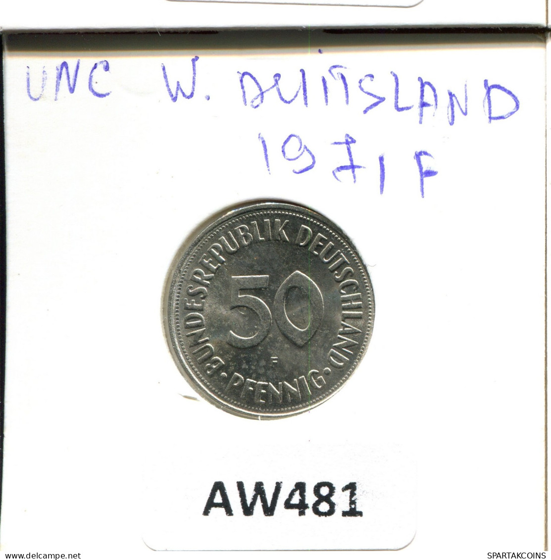 50 PFENNIG 1971 F GERMANY Coin #AW481.U.A - 50 Pfennig