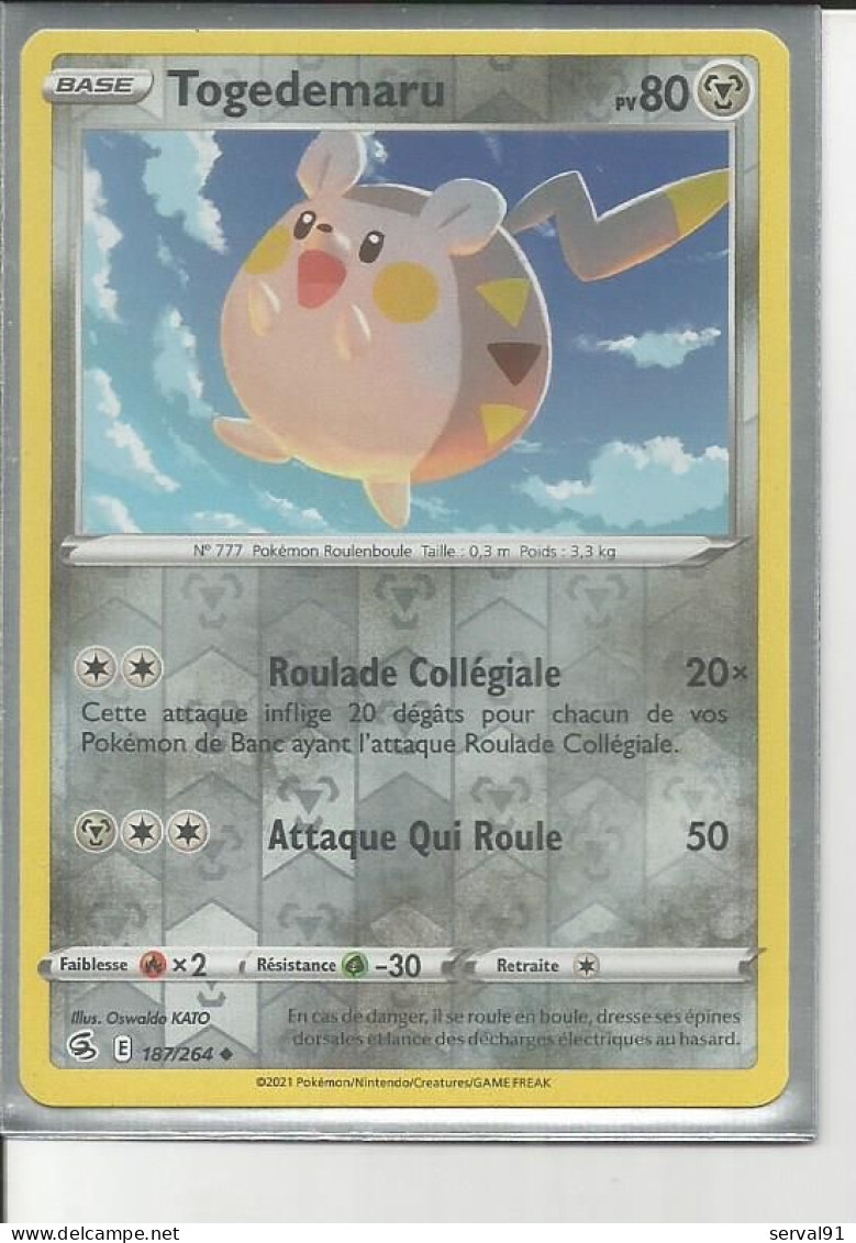 CARTE TOGEDEMARU REVERSE POING DE FUSION N° 187 - Épée & Bouclier