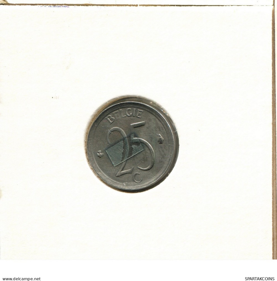 25 CENTIMES 1965 DUTCH Text BÉLGICA BELGIUM Moneda #BB152.E.A - 25 Cents
