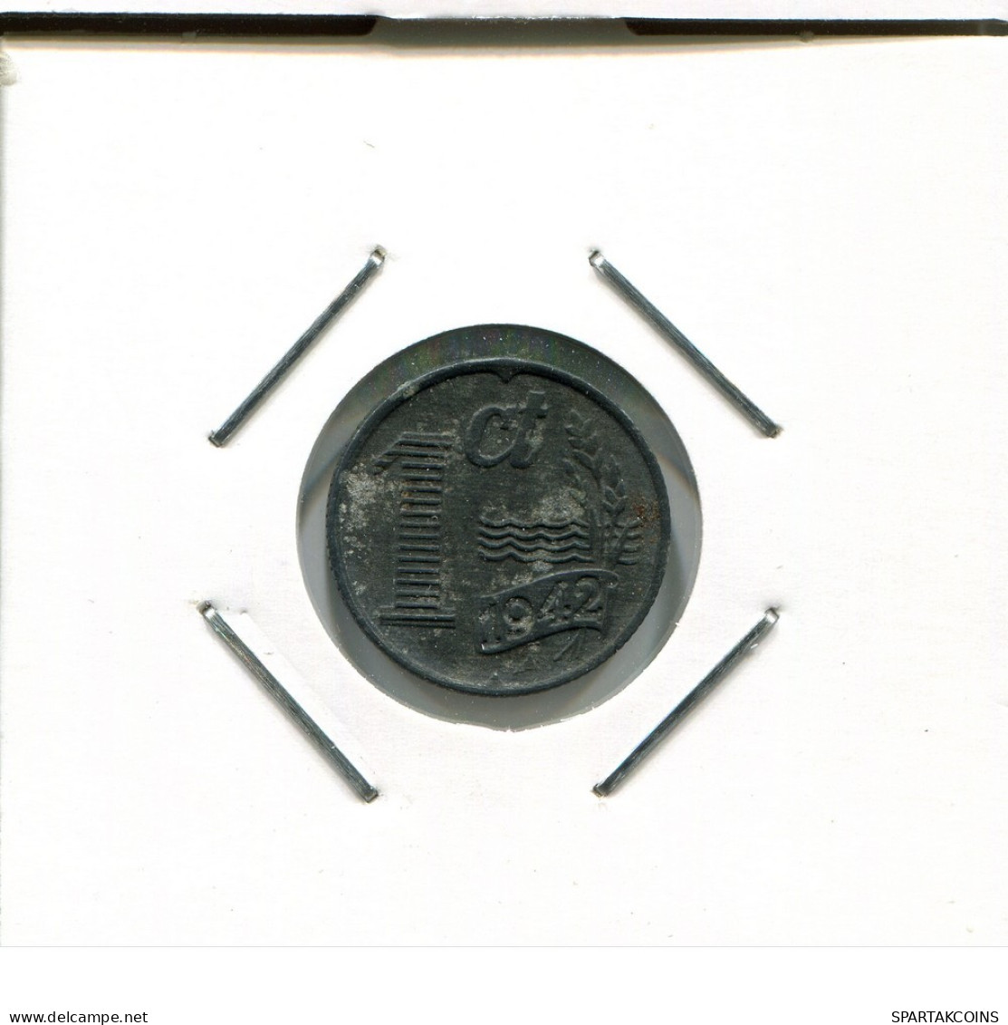 1 CENT 1942 NEERLANDÉS NETHERLANDS Moneda #AR711.E.A - 1 Centavos