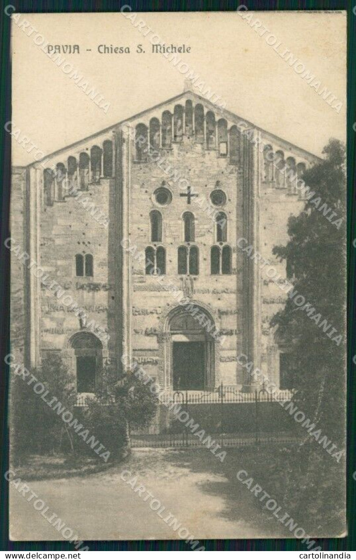 Pavia Città Chiesa San Michele Cartolina QT8083 - Pavia