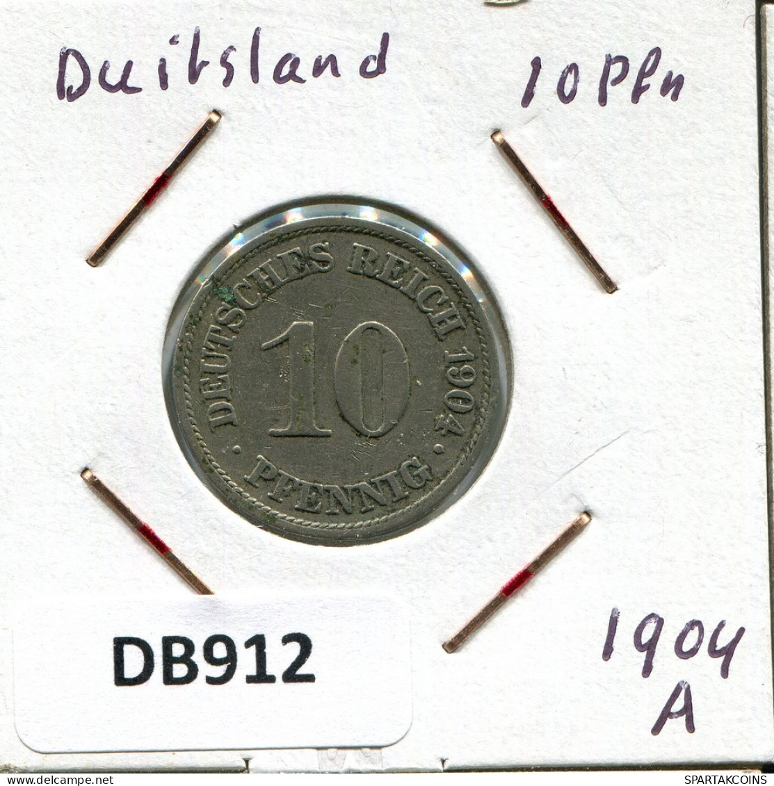 10 PFENNIG 1904 A GERMANY Coin #DB912.U.A - 10 Pfennig