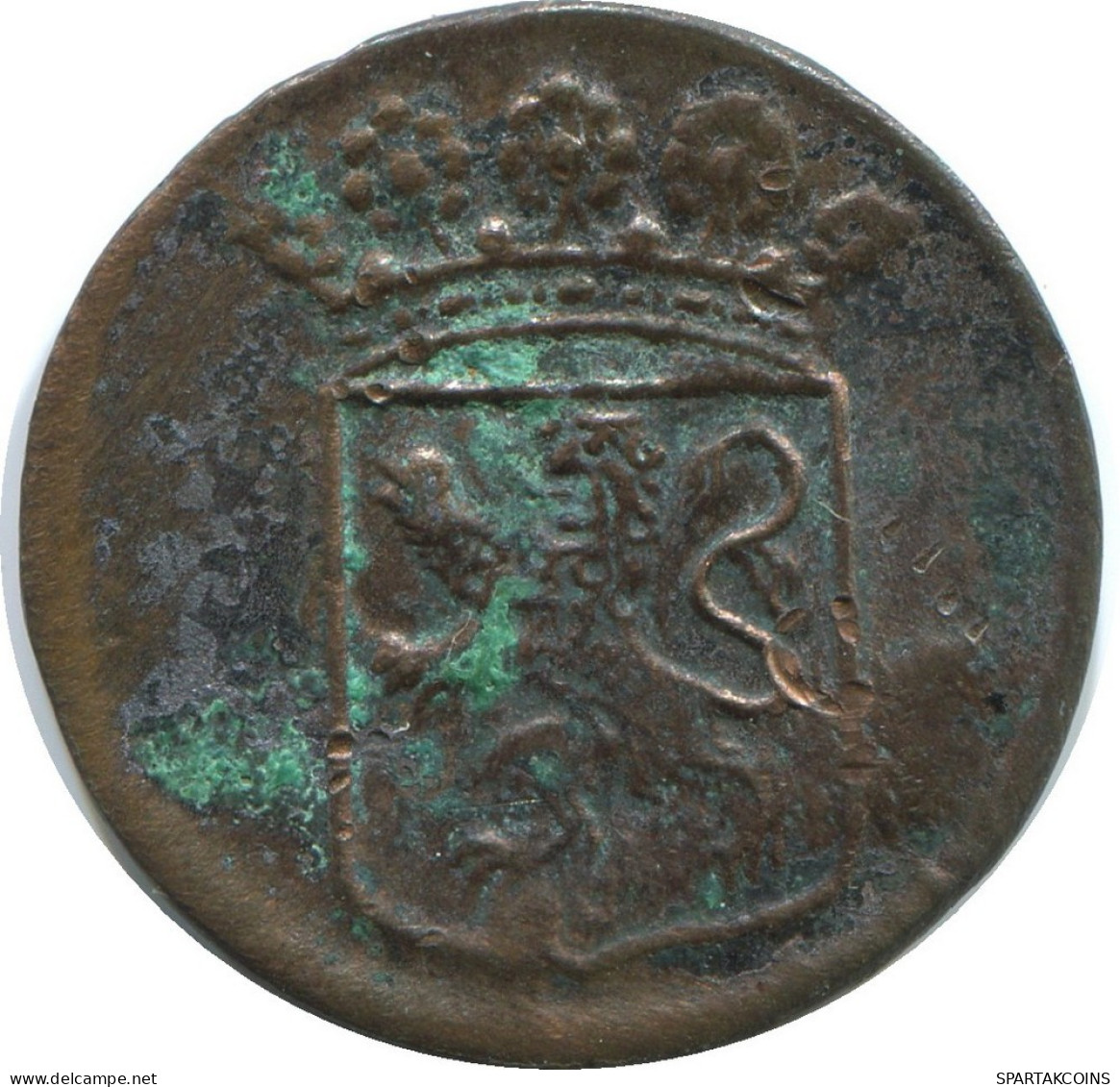 1746 HOLLAND VOC DUIT NIEDERLANDE OSTINDIEN NY COLONIAL PENNY #VOC1193.8.D.A - Nederlands-Indië