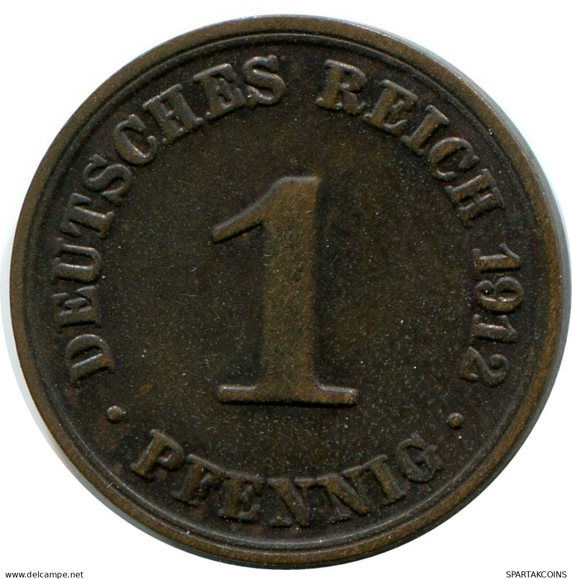 1 PFENNIG 1912 A GERMANY Coin #DB766.U.A - 1 Pfennig