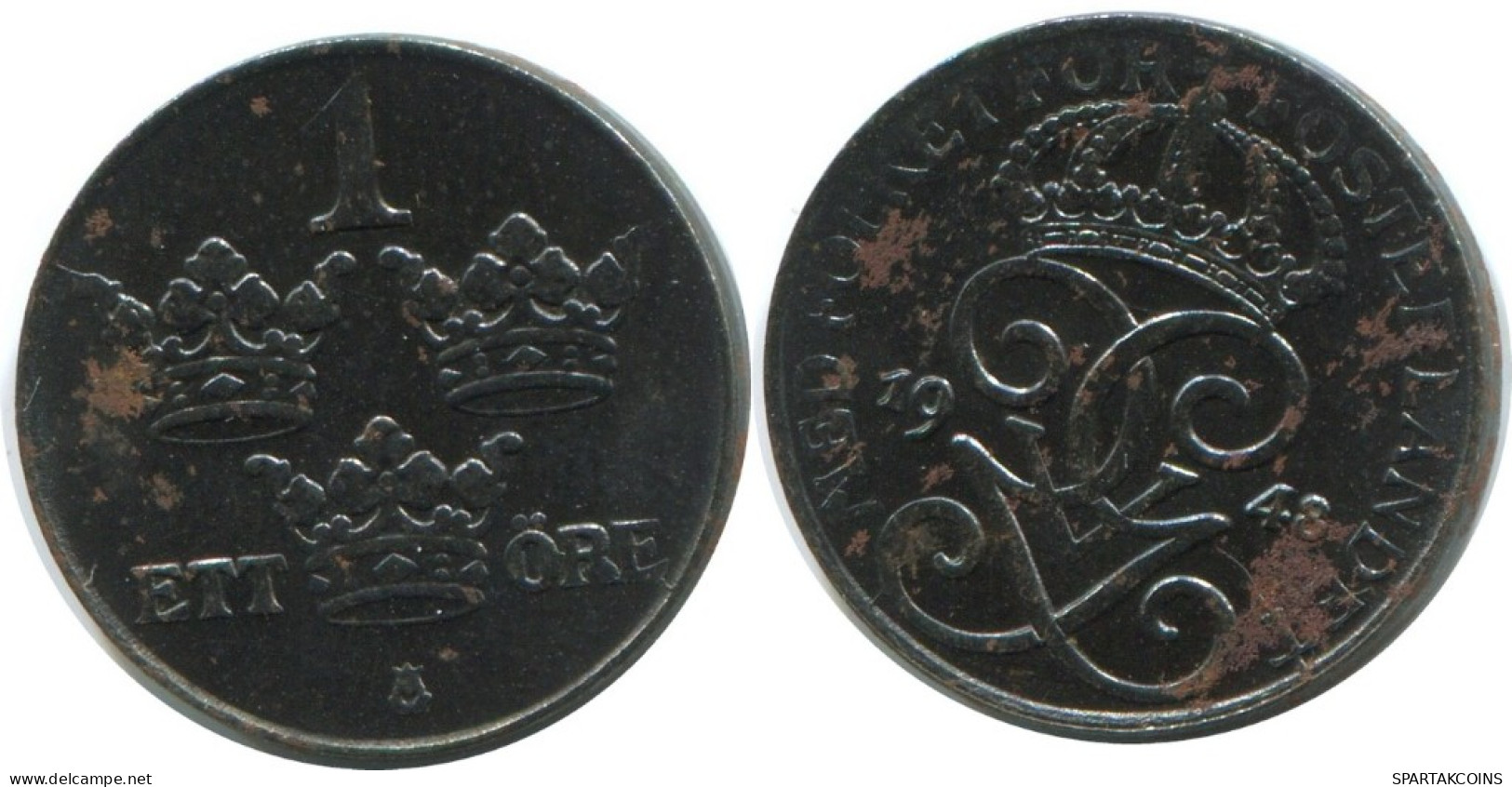 1 ORE 1948 SWEDEN Coin #AD252.2.U.A - Suède