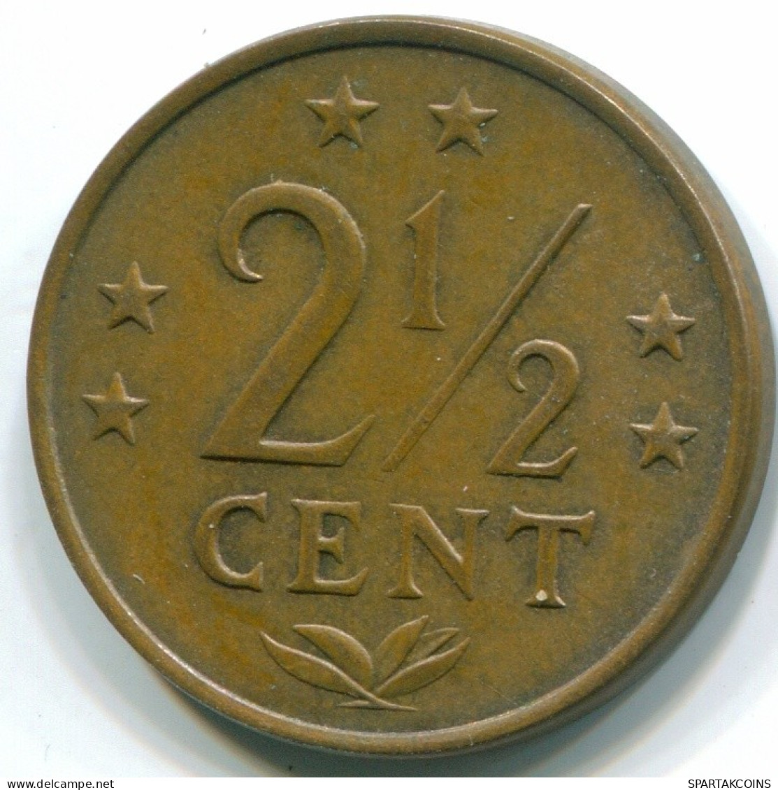 2 1/2 CENT 1971 NIEDERLÄNDISCHE ANTILLEN Bronze Koloniale Münze #S10488.D.A - Nederlandse Antillen
