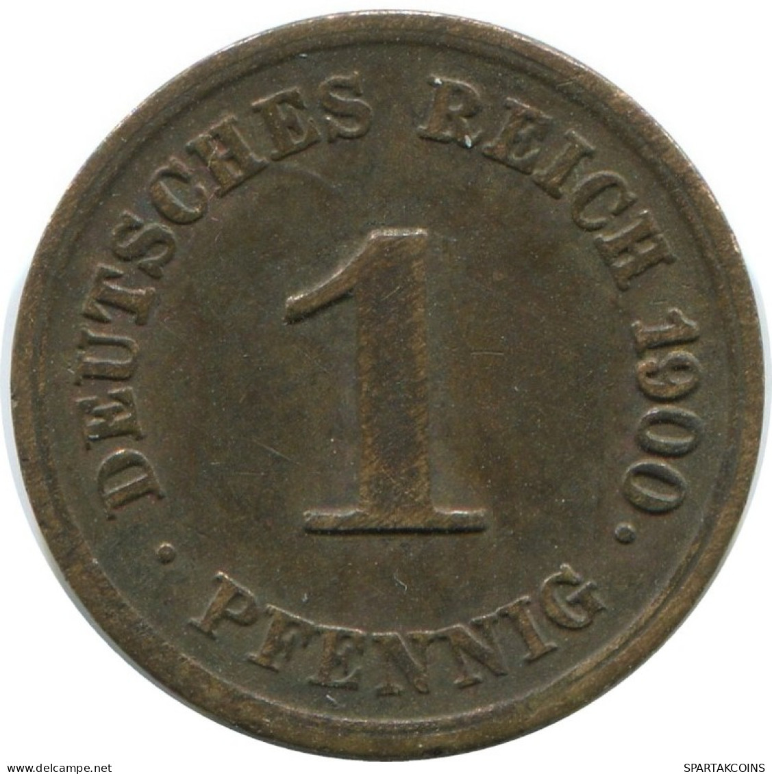 1 PFENNIG 1900 G GERMANY Coin #AD459.9.U.A - 1 Pfennig