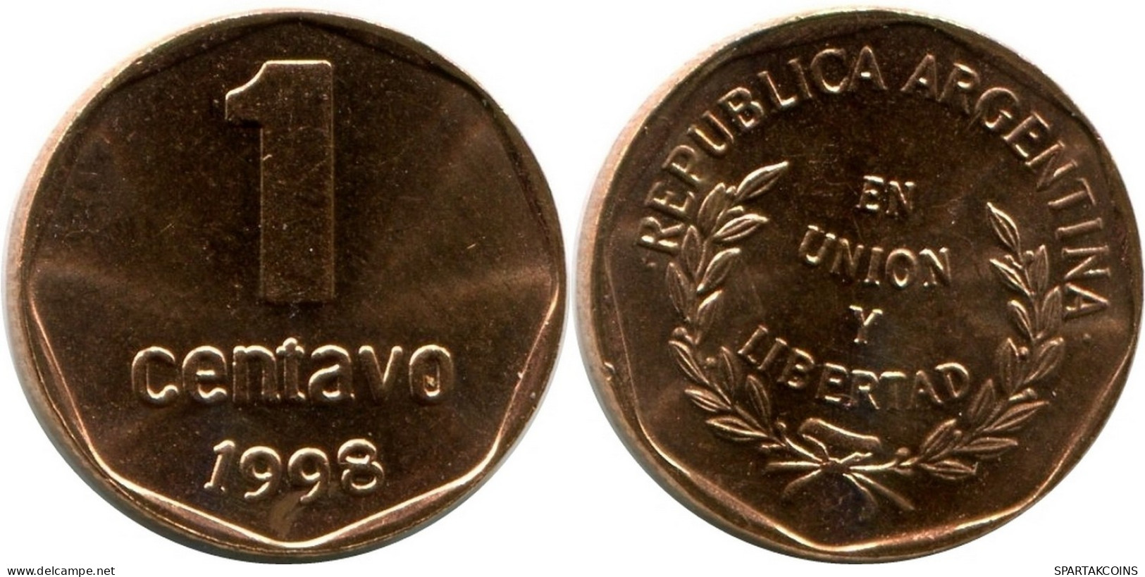 1 CENTAVO 1998 ARGENTINIEN ARGENTINA Münze UNC #M10140.D.A - Argentine