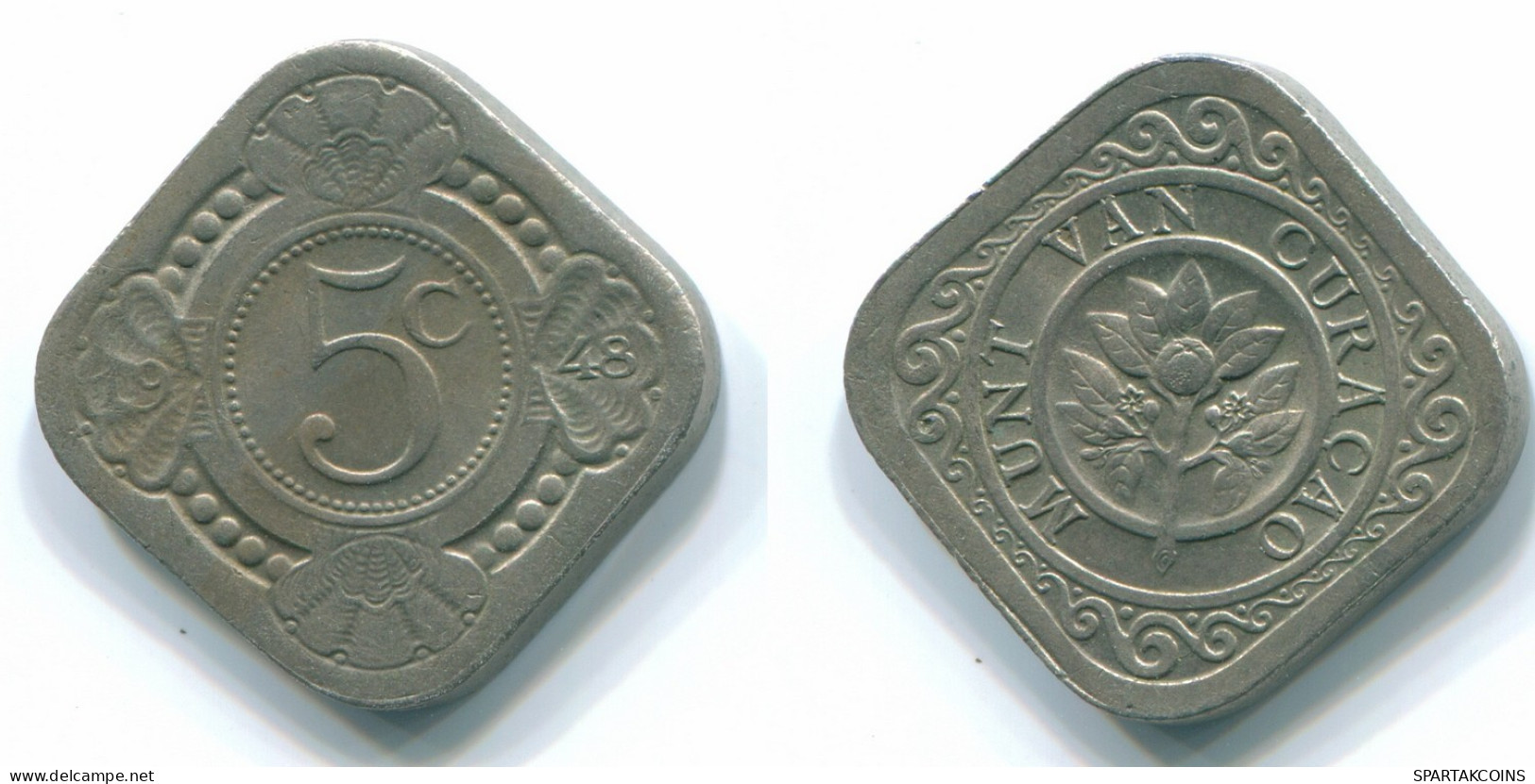 5 CENTS 1948 CURACAO NIEDERLANDE NETHERLANDS Nickel Koloniale Münze #S12377.D.A - Curaçao
