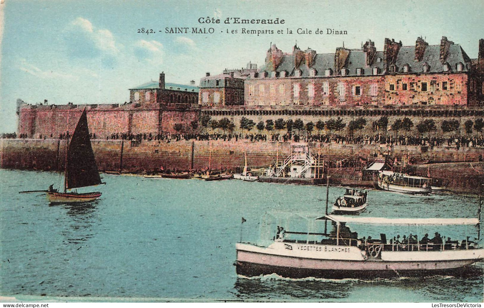 FRANCE - Côte D'Emeraude - Saint Malo - Les Remparts Et La Cale De Dinan - Bateaux - Animé - Carte Postale Ancienne - Saint Malo