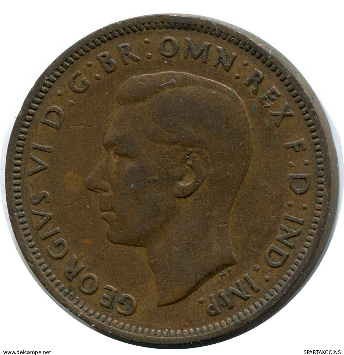 HALF PENNY 1945 UK GROßBRITANNIEN GREAT BRITAIN Münze #AZ673.D.A - C. 1/2 Penny