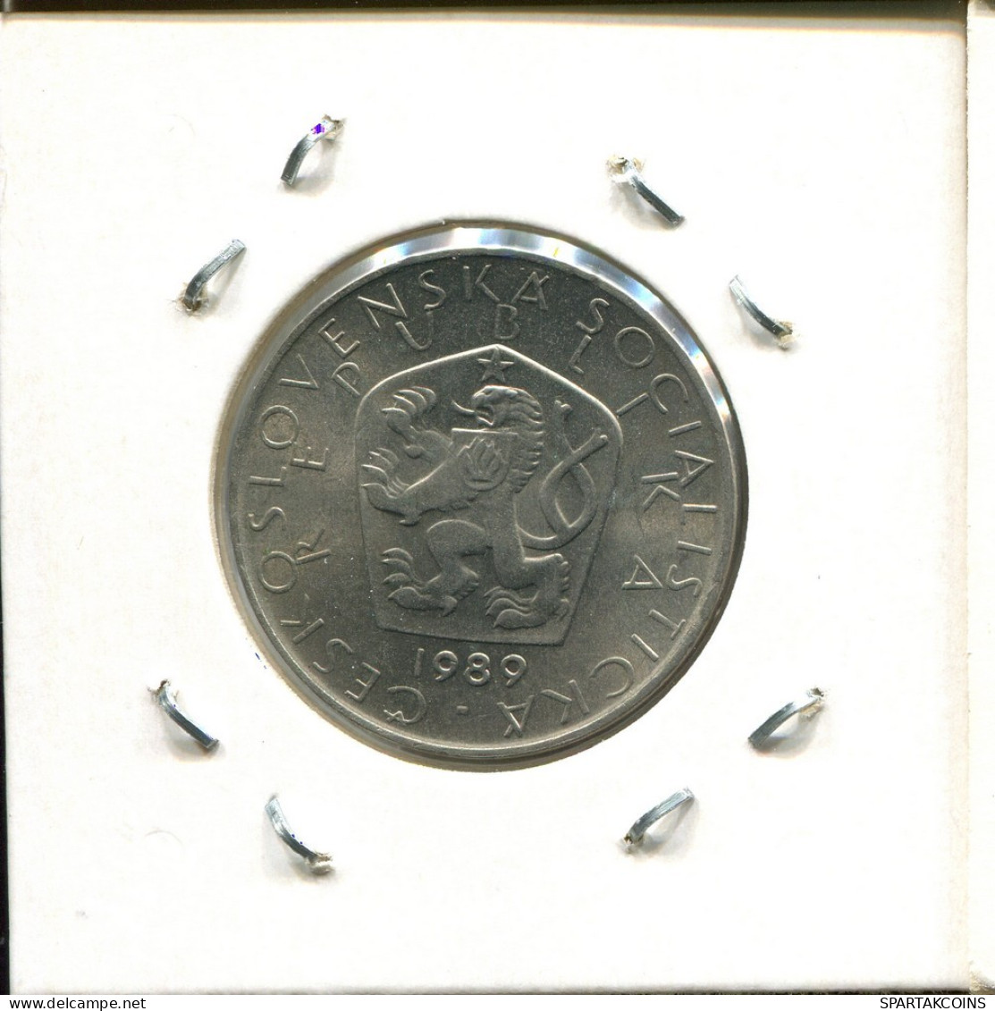 5 KORUN 1989 CHECOSLOVAQUIA CZECHOESLOVAQUIA SLOVAKIA Moneda #AS993.E.A - Cecoslovacchia