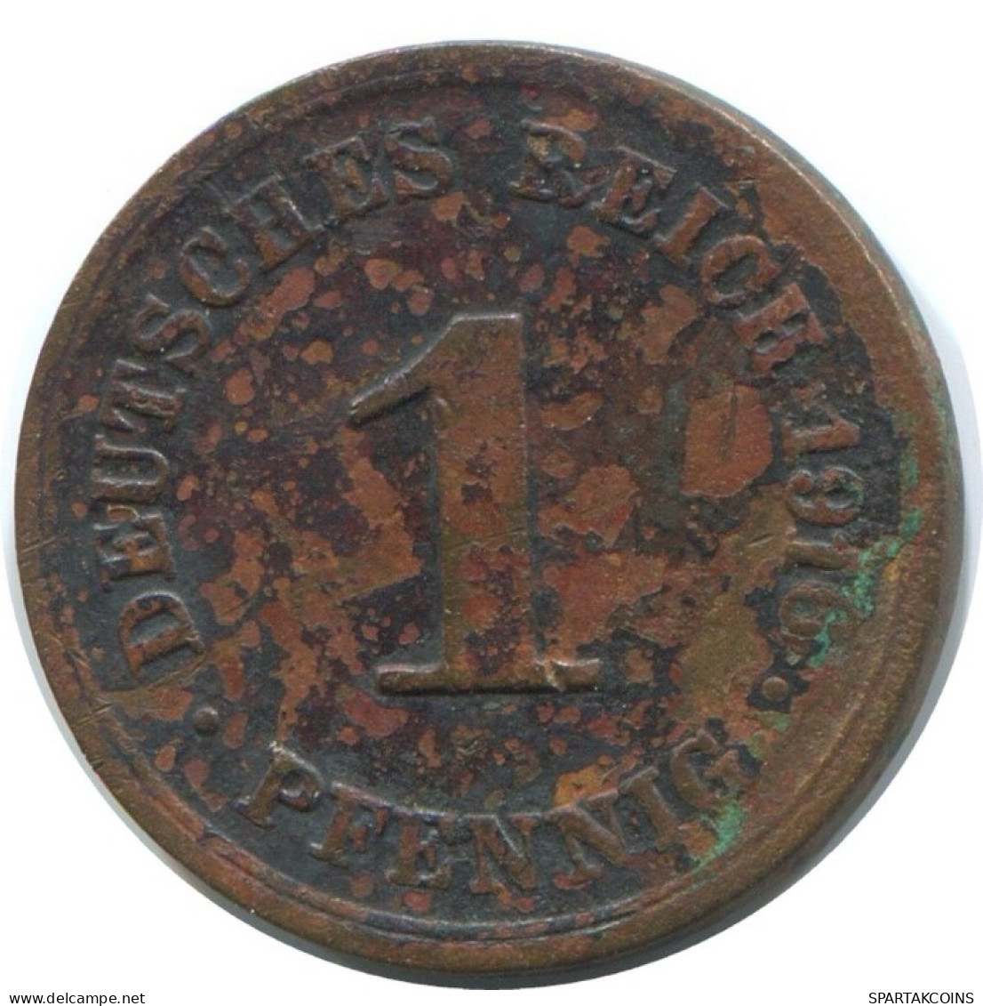 1 PFENNIG 1916 D ALEMANIA Moneda GERMANY #AE576.E.A - 1 Pfennig