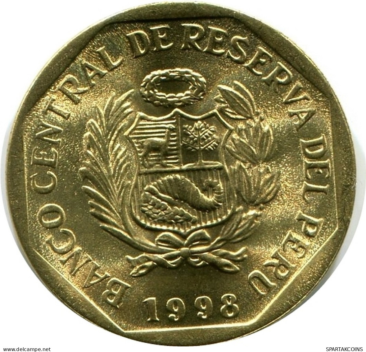 5 CENTIMOS 1998 PERUANO PERU UNC Moneda #M10050.E.A - Perú