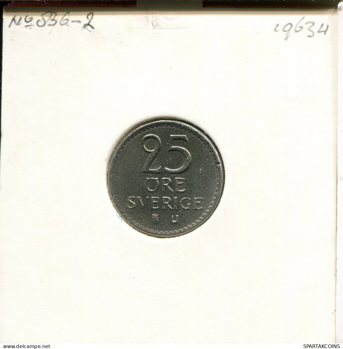 25 ORE 1963 SUECIA SWEDEN Moneda #AR398.E.A - Suède