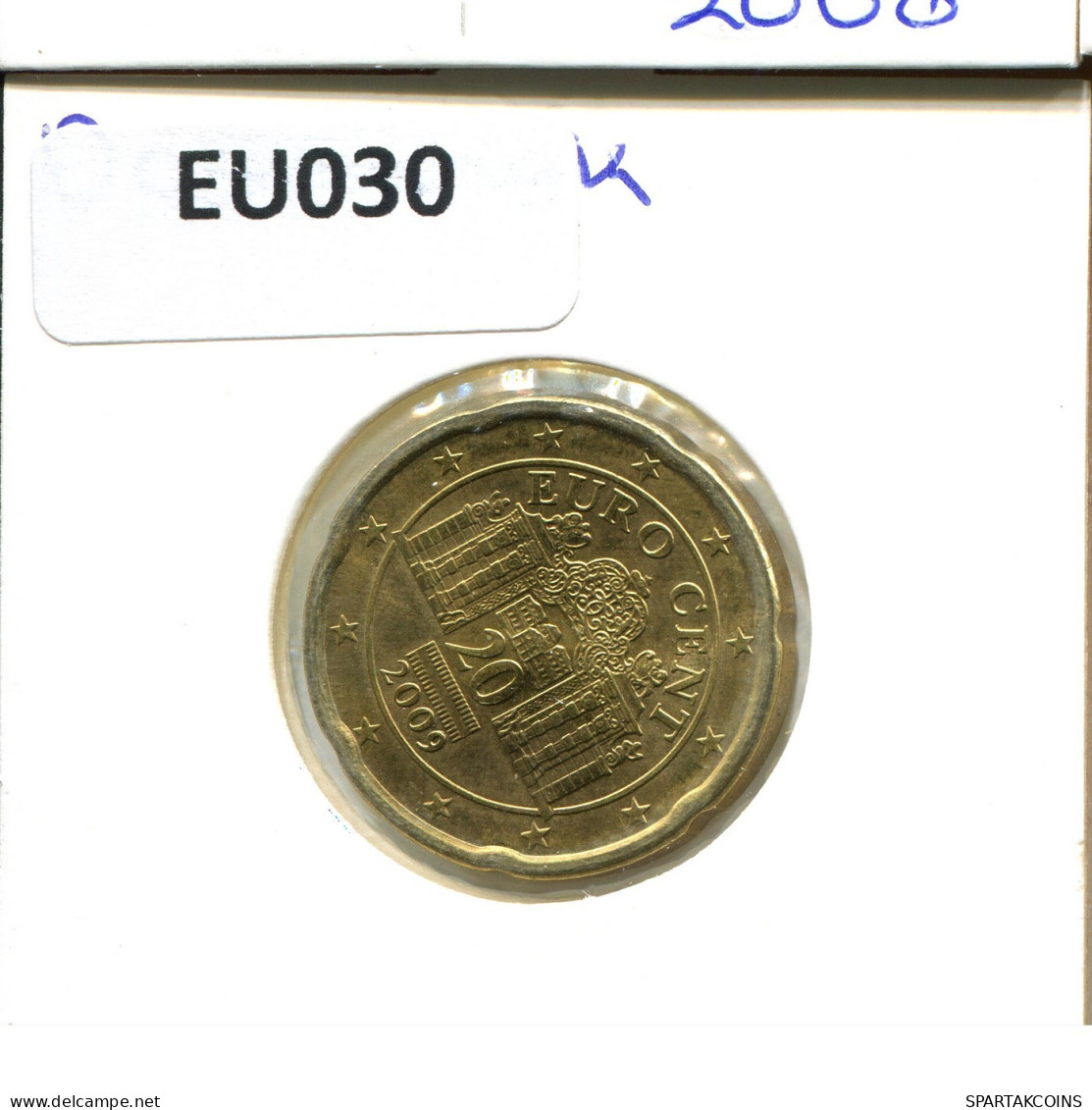 20 EURO CENTS 2009 AUTRICHE AUSTRIA Pièce #EU030.F.A - Oostenrijk
