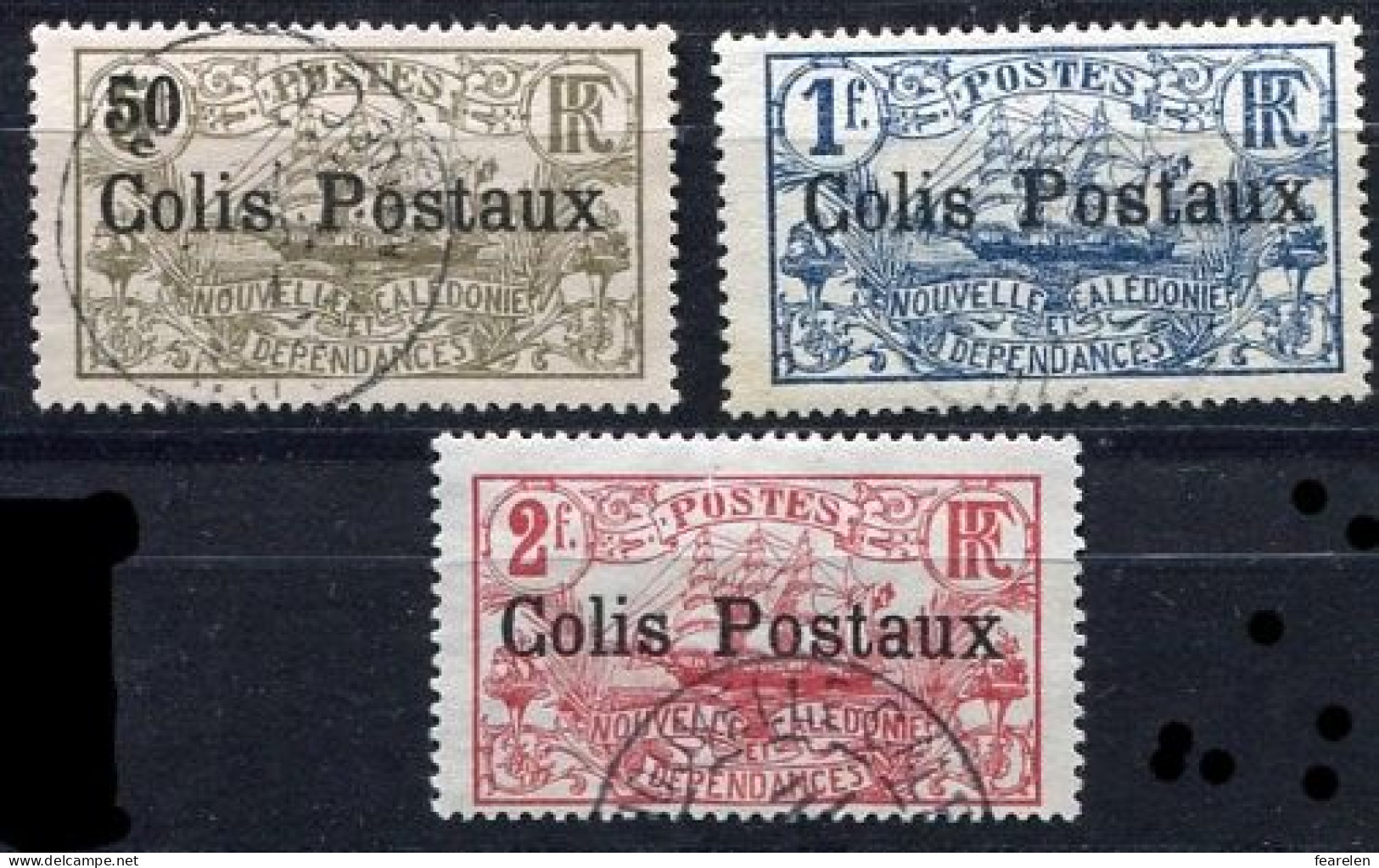 Colonie Française, Nouvelle-Calédonie Colis Postaux N°1-3 Oblitérés, Très Beau - Gebruikt