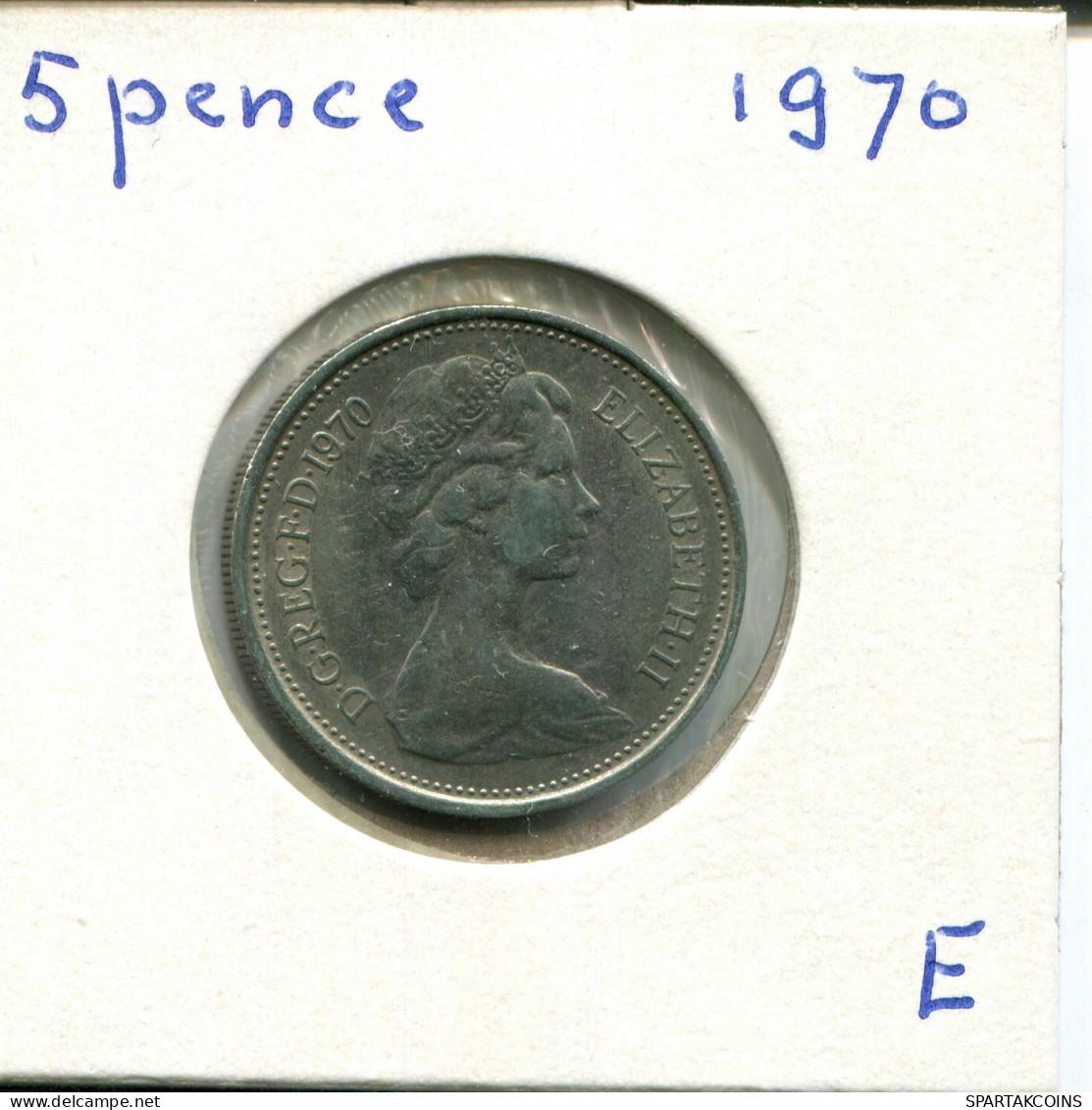 5 PENCE 1970 UK GROßBRITANNIEN GREAT BRITAIN Münze #AX019.D.A - Sonstige & Ohne Zuordnung