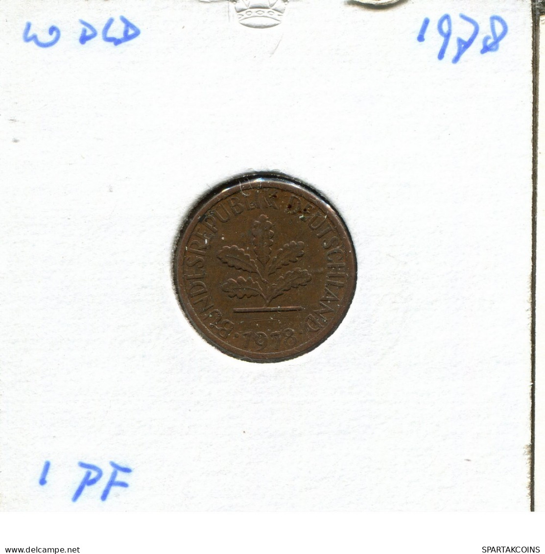1 PFENNIG 1978 J BRD ALEMANIA Moneda GERMANY #AU702.E.A - 1 Pfennig