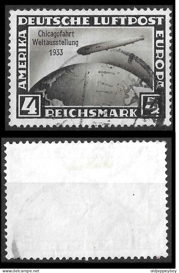 German Reich, 1933, Chicagofahrt, Used, Good Quality, Mi. 498 Gestempelt - Airmail & Zeppelin