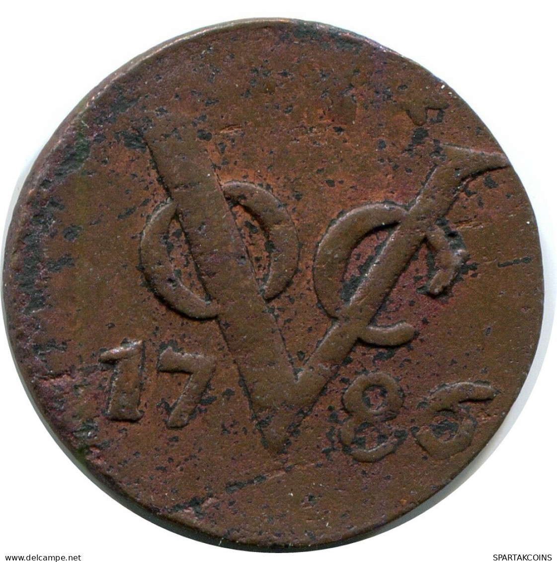 1786 ZEALAND VOC DUIT NETHERLANDS INDIES Koloniale Münze #VOC1474.11.U.A - Indes Néerlandaises