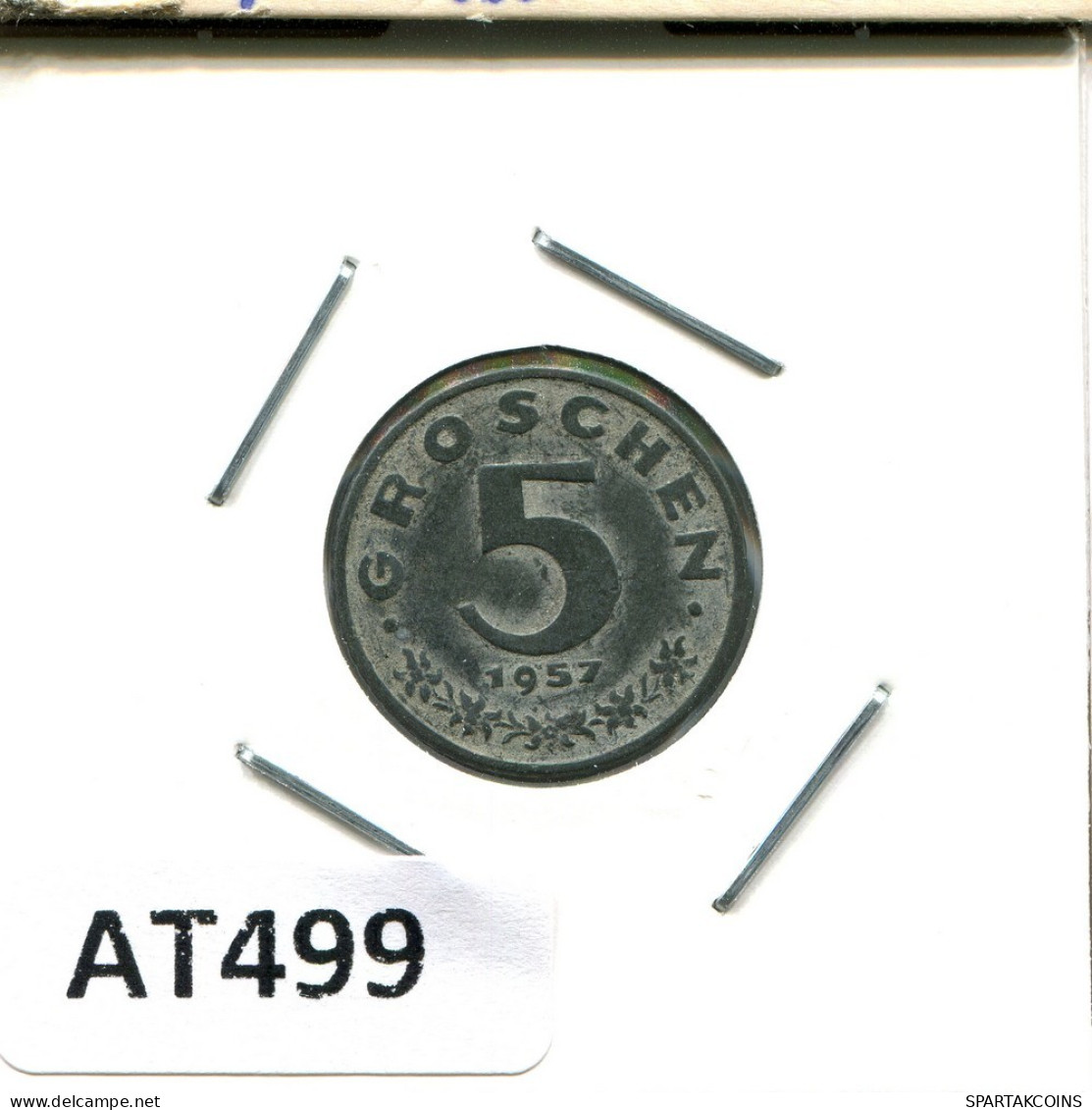 5 GROSCHEN 1957 AUSTRIA Coin #AT499.U.A - Austria
