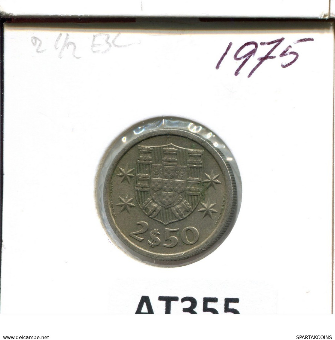 2$50 ESCUDOS 1975 PORTUGAL Münze #AT355.D.A - Portogallo