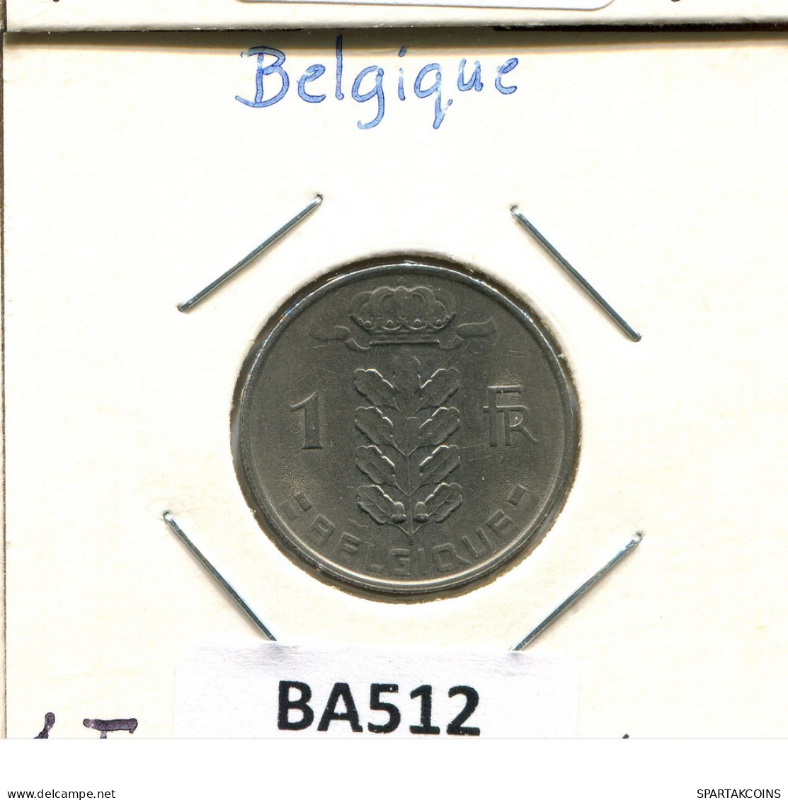 1 FRANC 1965 FRENCH Text BÉLGICA BELGIUM Moneda #BA512.E.A - 1 Franc