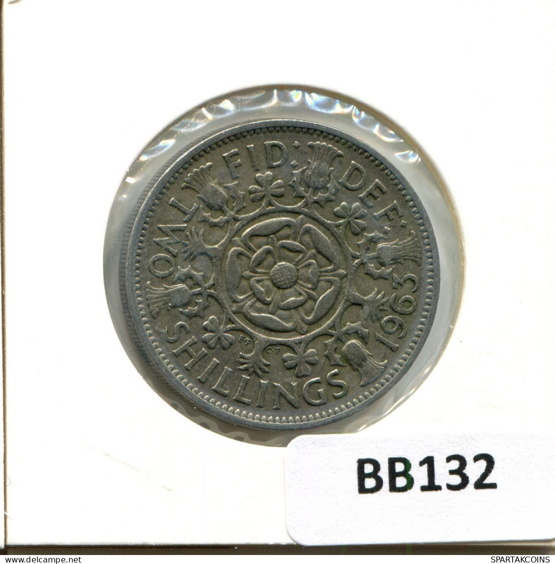2 SHILLINGS 1963 UK GREAT BRITAIN Coin #BB132.U.A - J. 1 Florin / 2 Schillings