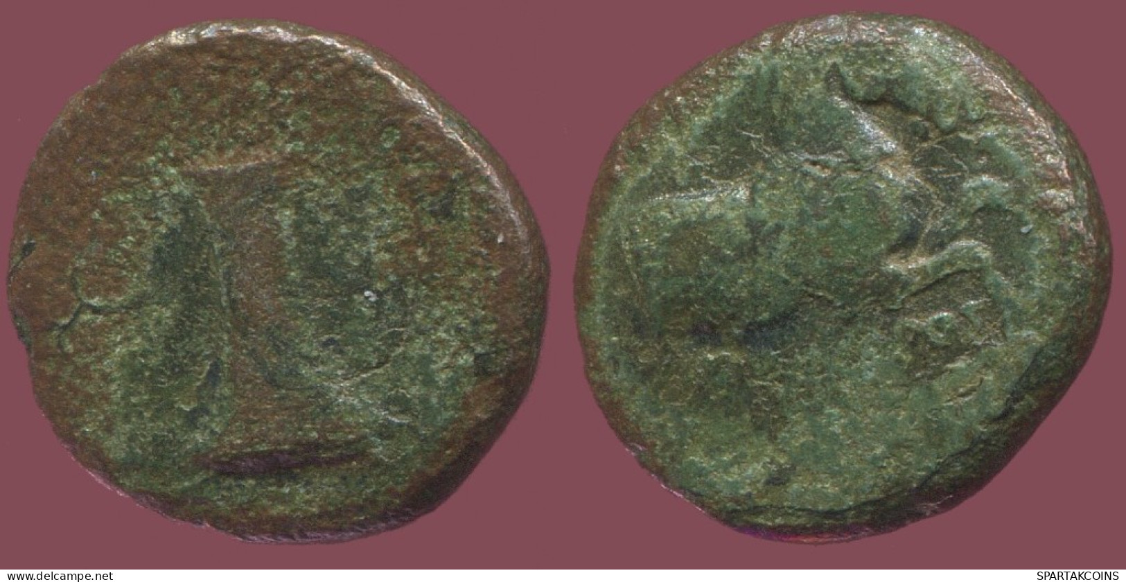HORSE Antiguo Auténtico Original GRIEGO Moneda 2.7g/15mm #ANT1443.9.E.A - Griechische Münzen