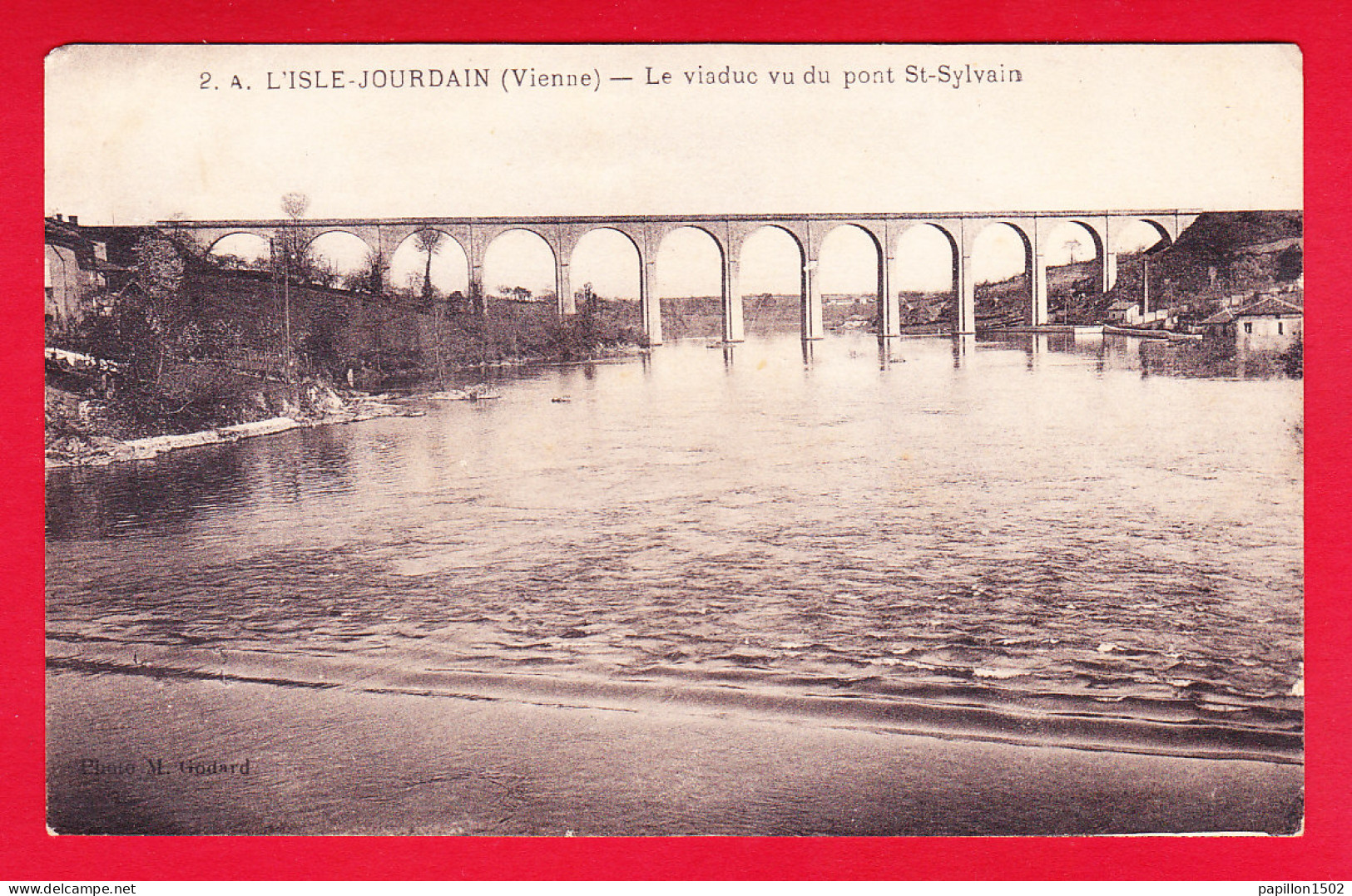 F-86-L'Isle Jourdain-12P56 Le Viaduc Vu Du Pont Saint Sylvain, Cpa BE - L'Isle Jourdain