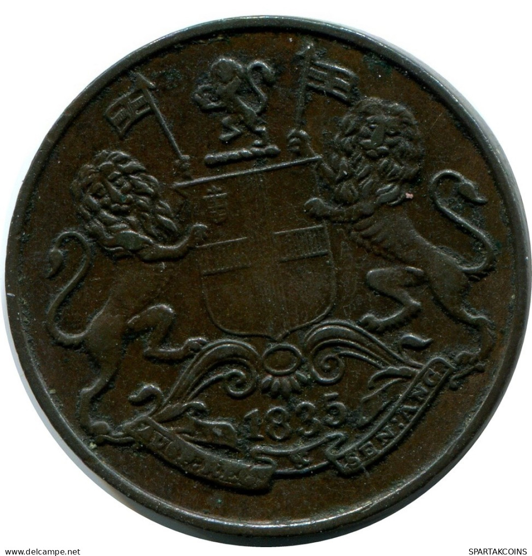 1/4 ANNA 1835 INDIA-BRITISH East INDIA-BRITISH Company Coin #AY954.U.A - Inde