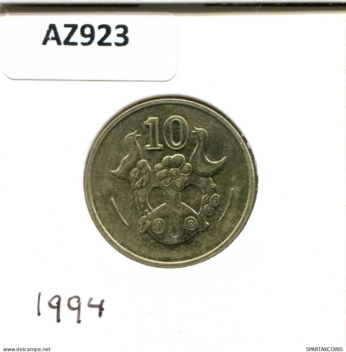 10 CENTS 1994 ZYPERN CYPRUS Münze #AZ923.D.A - Chipre