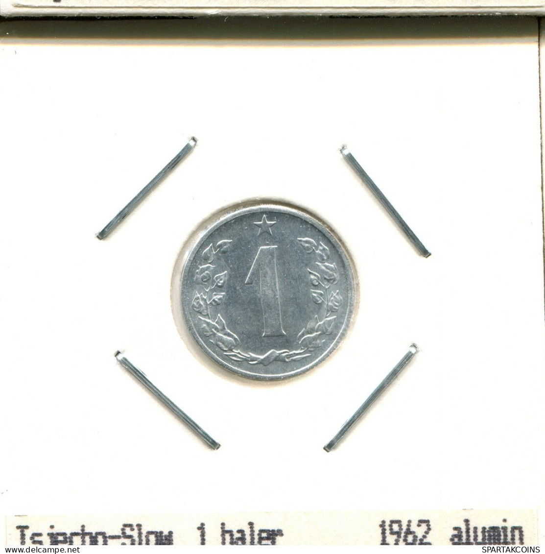 1 HALER 1962 CHECOSLOVAQUIA CZECHOESLOVAQUIA SLOVAKIA Moneda #AS526.E.A - Checoslovaquia