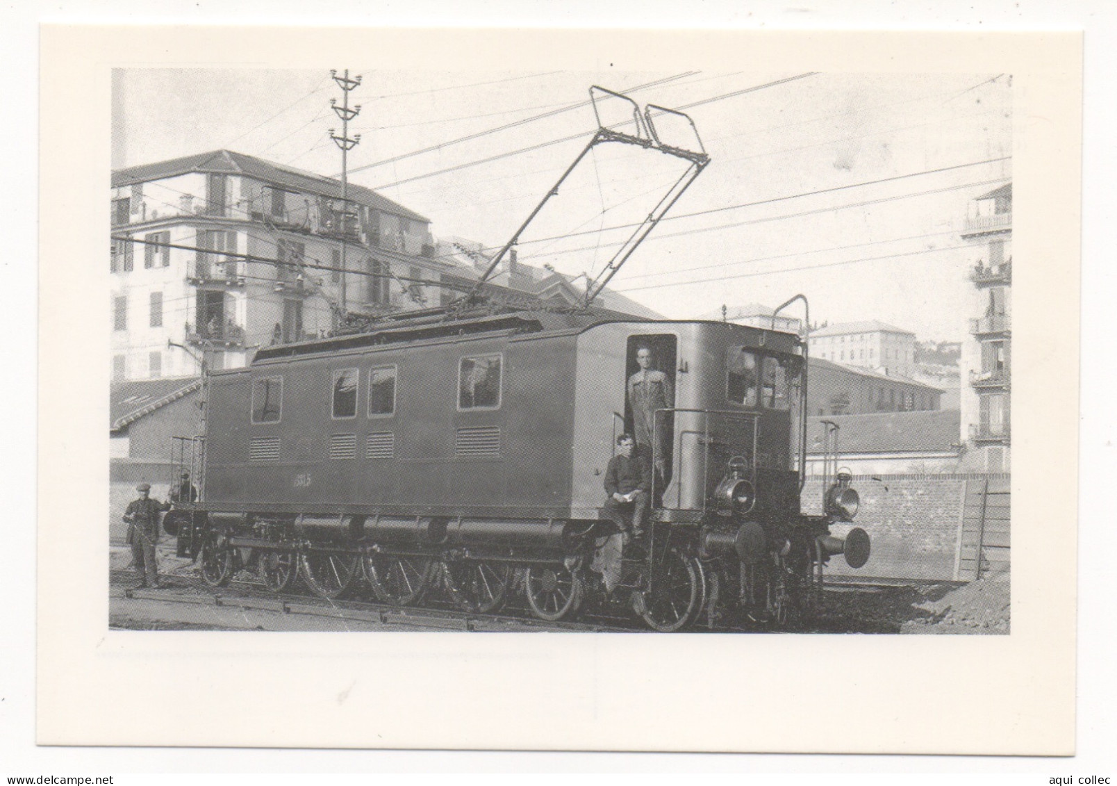 UNA BELLISSIMA CARTOLINA DEL TRIFASE DOVE IN UN PRIMO PIANO OLTRE AL PERSONALE , APPARE UNA RARA IMMAGINE DELLA FSE - Eisenbahnen