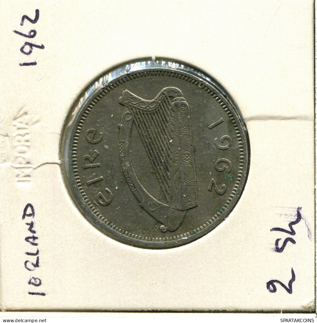 2 FLOIRIN 1962 IRLAND IRELAND Münze #AU919.D.A - Ireland