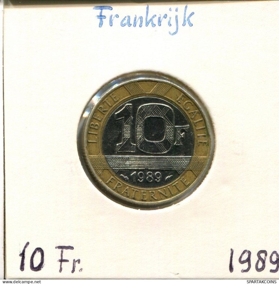 10 FRANCS 1989 FRANCE Pièce BIMETALLIC Pièce Française #AM427.F.A - 10 Francs