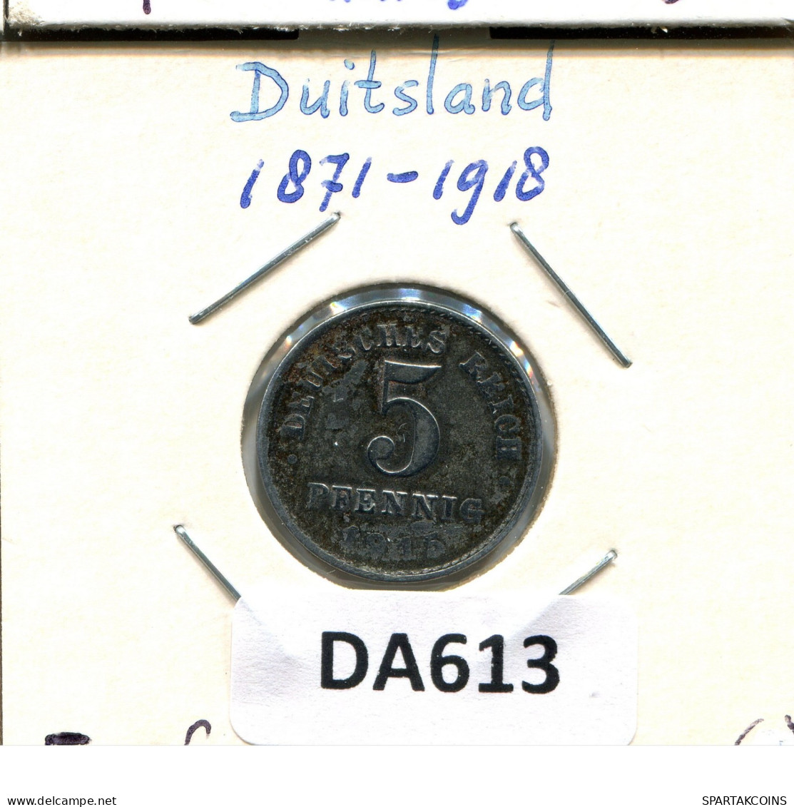 5 PFENNIG 1915 DEUTSCHLAND Münze GERMANY #DA613.2.D.A - 5 Pfennig