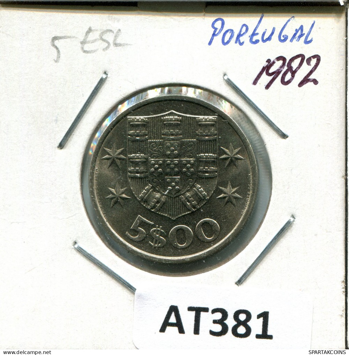 5 ESCUDOS 1982 PORTUGAL Coin #AT381.U.A - Portogallo