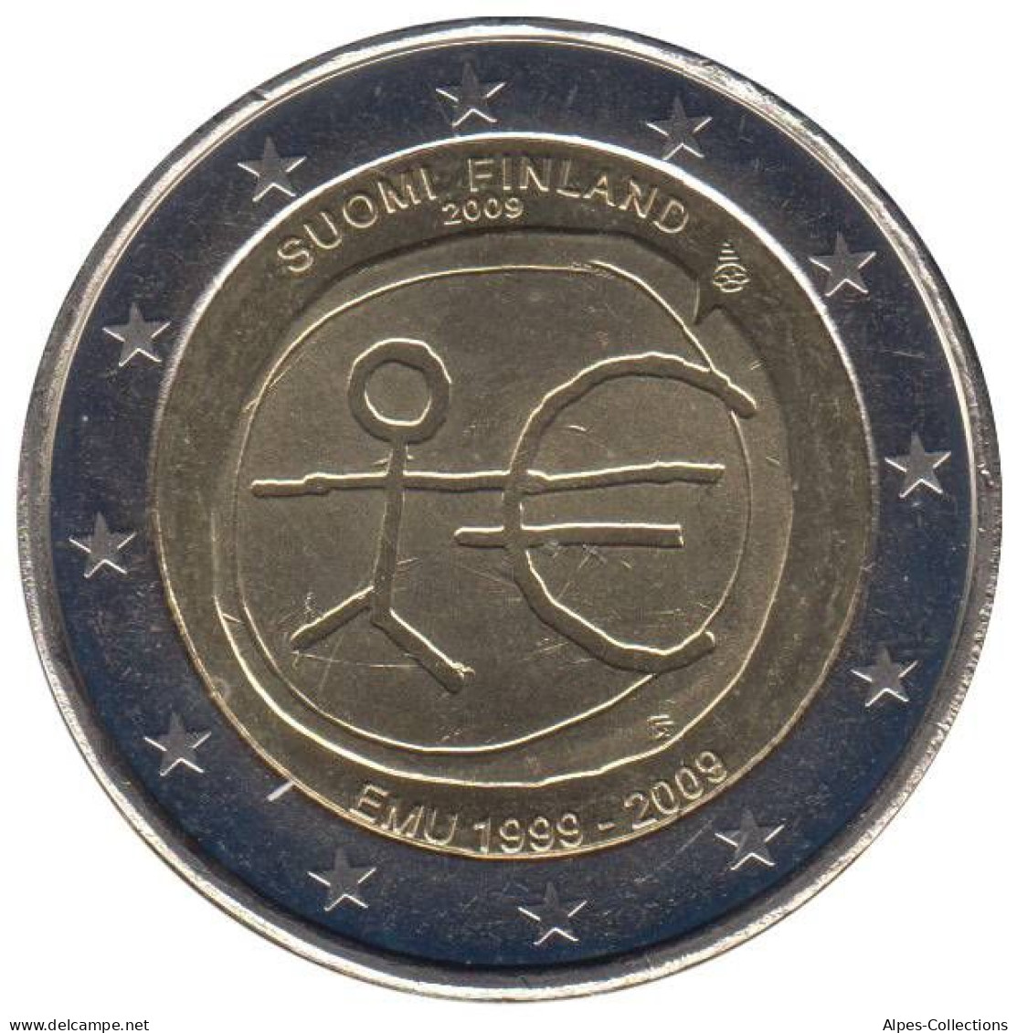 FI20009.2 - FINLANDE - 2 Euros Commémo. 10 Ans De L'UEM - 2009 - Finlandía