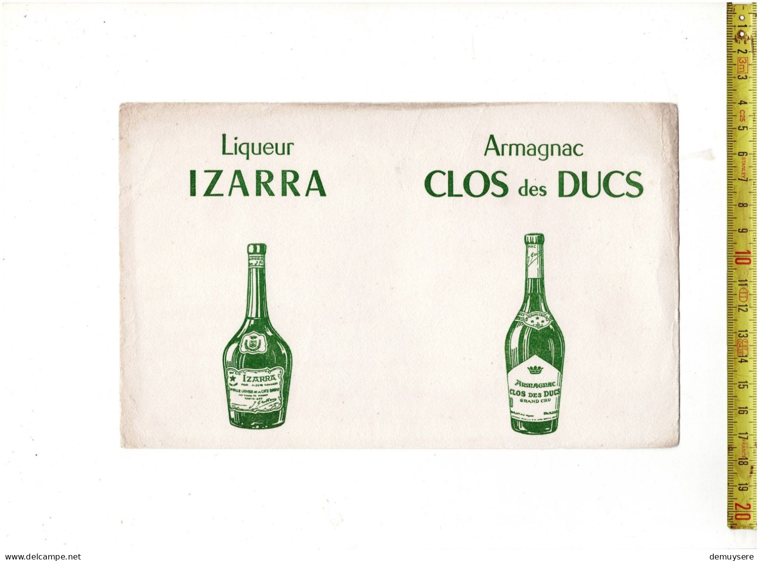 SOLDE 2022 ( BUVARD ?)  LIQUEUR IZARRA  ARMAHNAC CLOS DES DUCS - Reclame