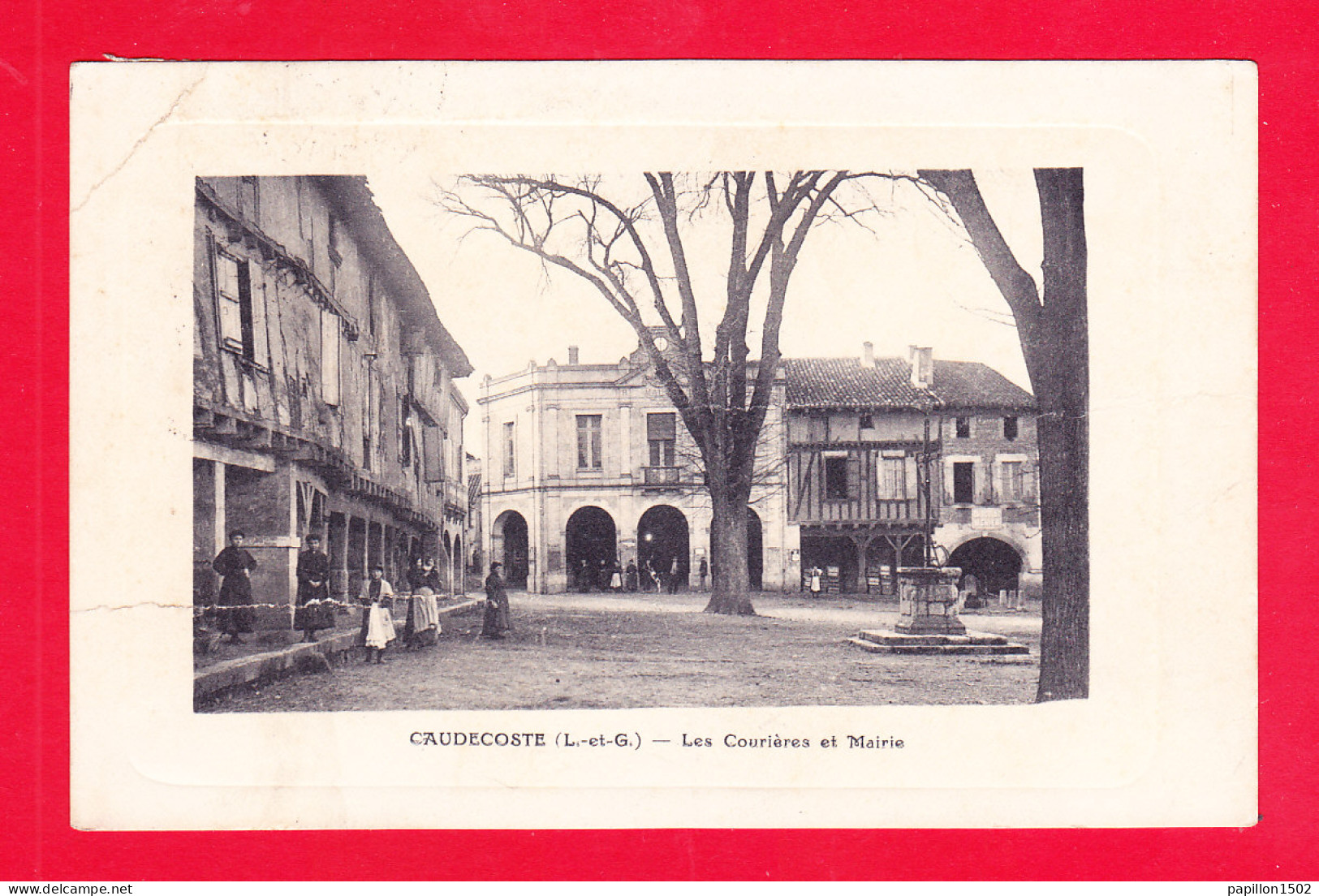 F-47-Caudecoste-01A85  Les Courrières Et La Mairie, Cpa  - Autres & Non Classés