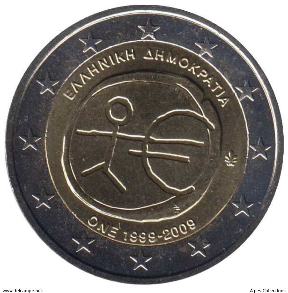 GR20009.1 - GRECE - 2 Euros Commémo. 10 Ans De L'UEM - 2009 - Griechenland