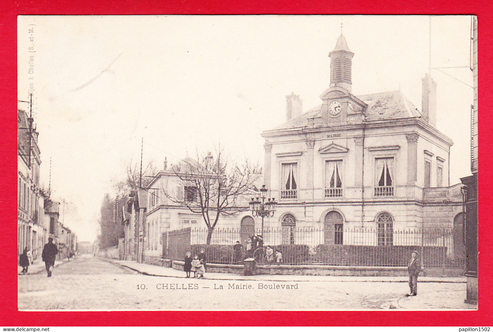 F-77-Chelles-02P83  La Mairie, Boulevard, Petite Animation, Cpa BE - Chelles