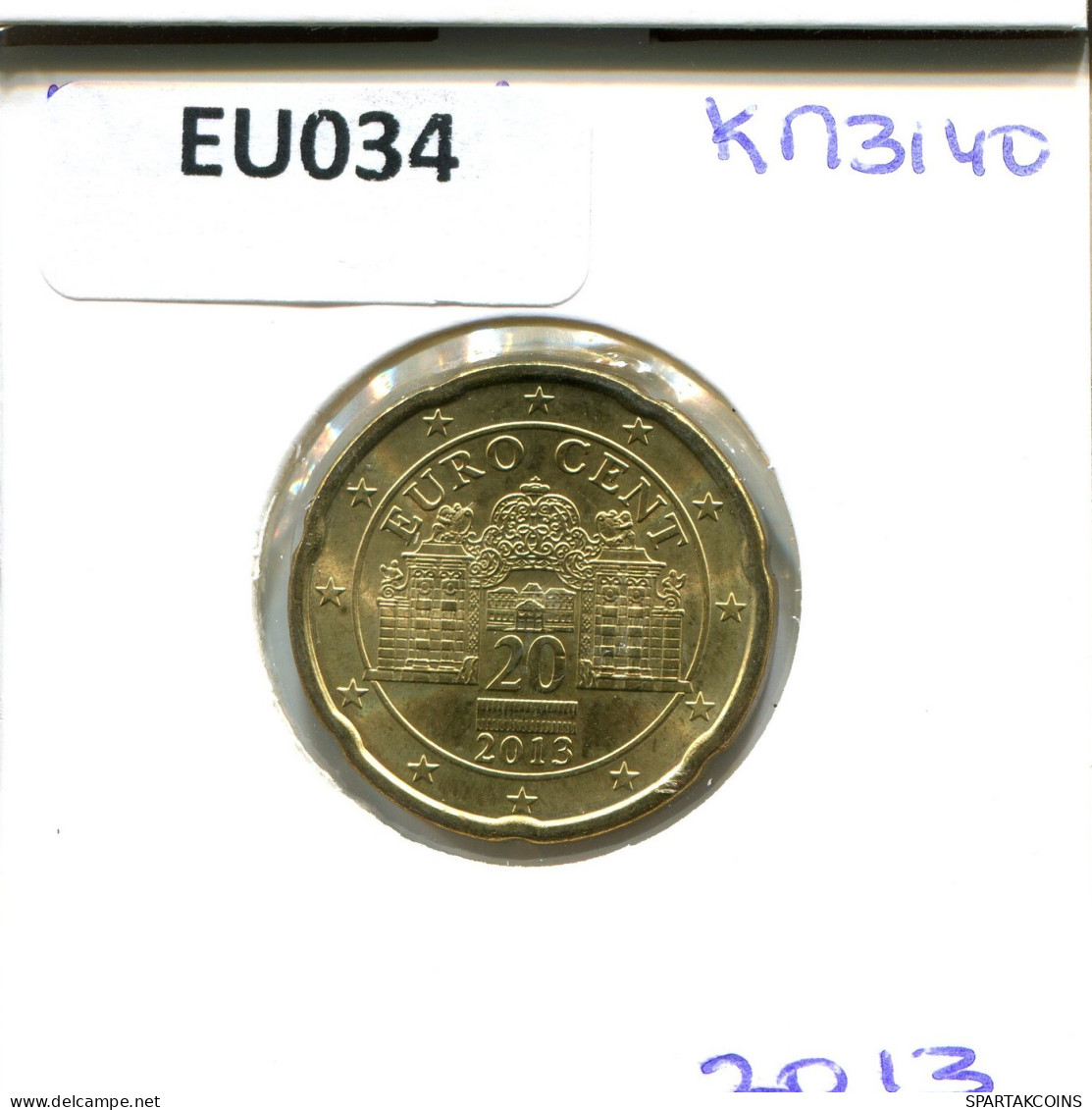 20 EURO CENTS 2013 AUSTRIA Moneda #EU034.E.A - Oostenrijk