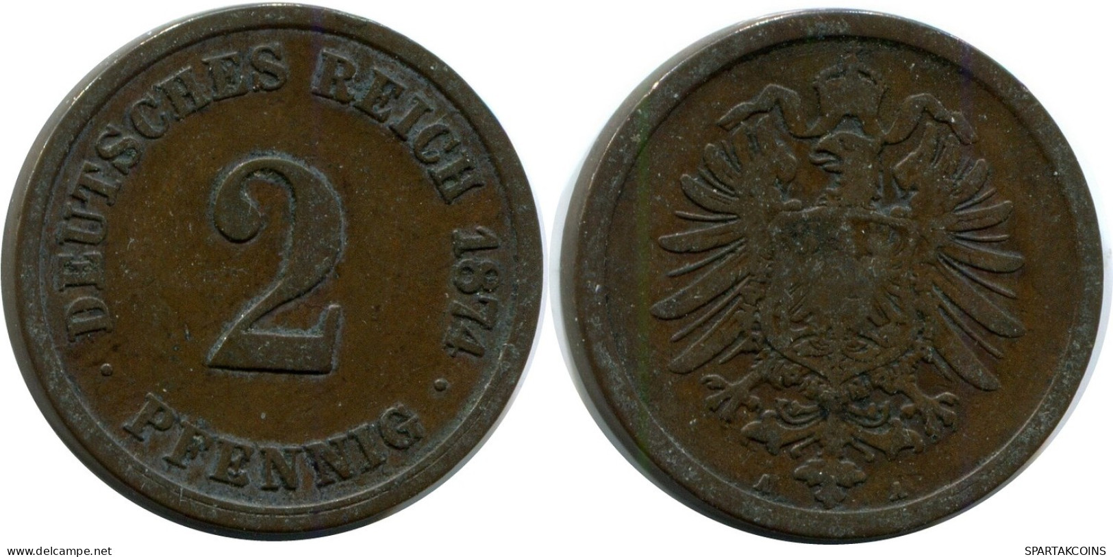 1 PFENNIG 1874 A ALLEMAGNE Pièce GERMANY #AX399.F.A - 1 Pfennig