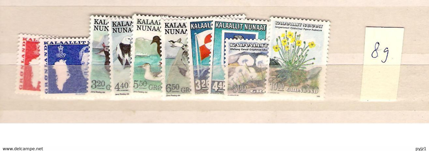 1989 MNH Greenland, Year Collection, Postfris - Komplette Jahrgänge