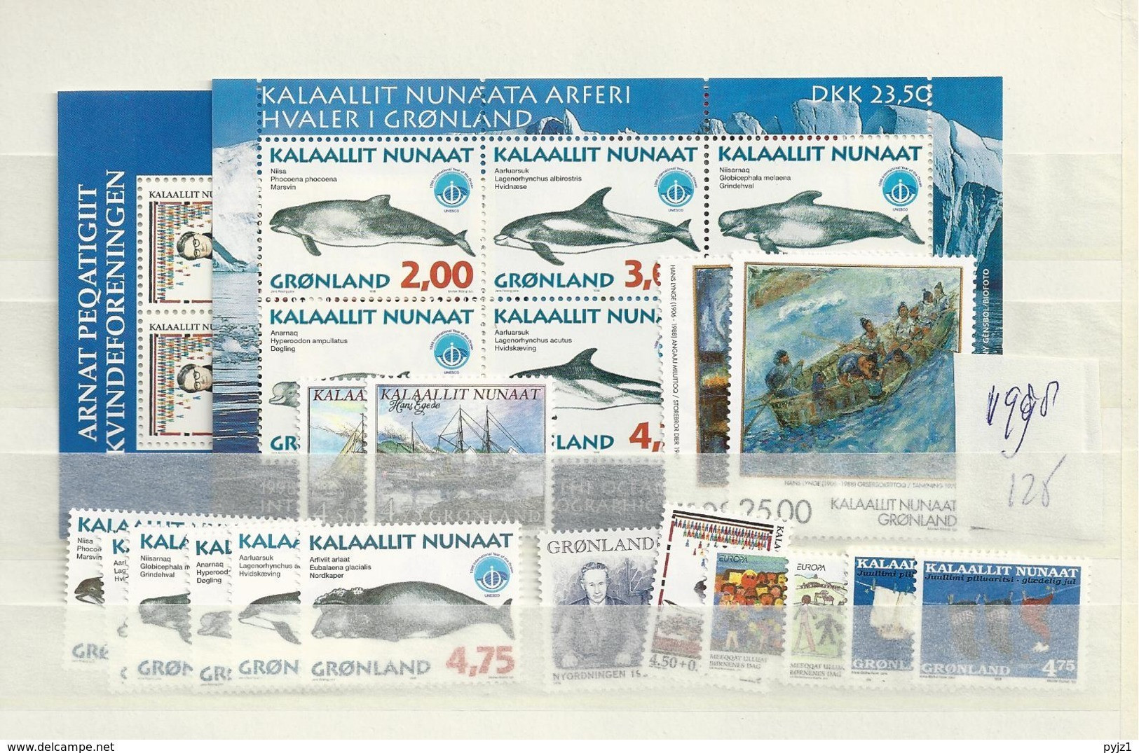 1998 MNH Greenland, Year Complete According To Michel, Postfris - Años Completos