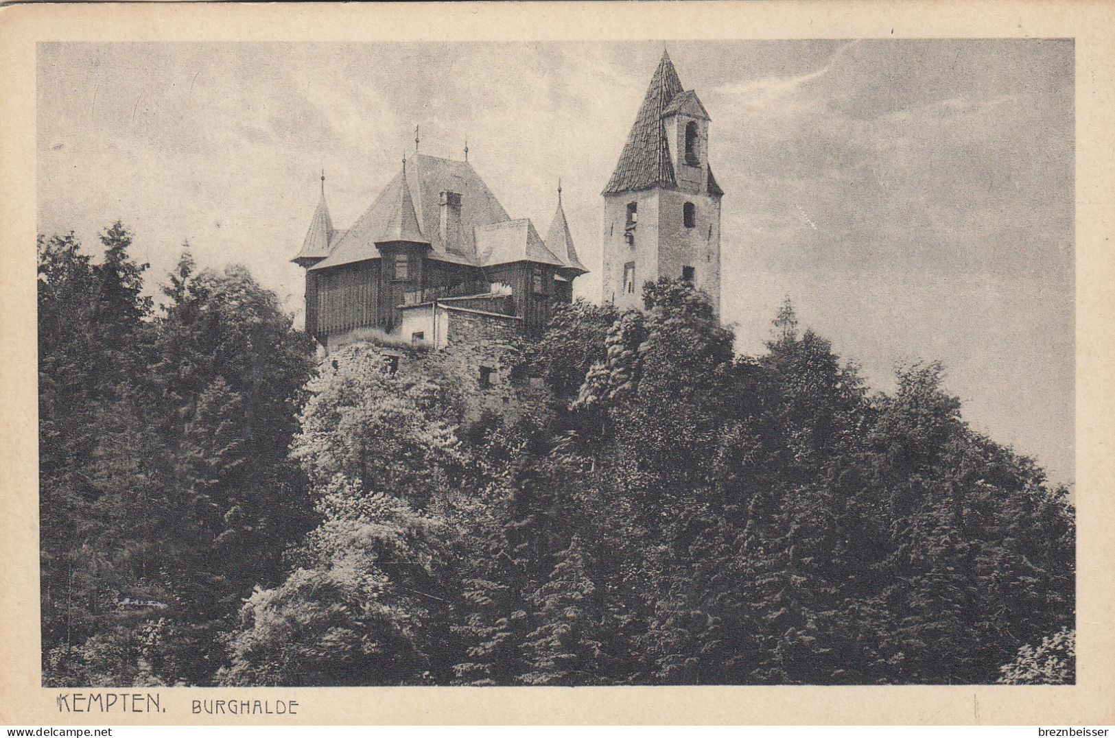 AK  KEMPTEN  - Burghalde  - Karte Gebr.1915 - Kempten