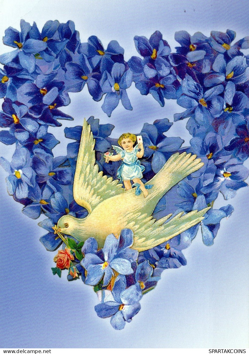 ENGEL WEIHNACHTSFERIEN Feiern & Feste Vintage Ansichtskarte Postkarte CPSM #PAH577.A - Angels